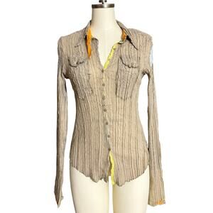 Kisca Textured mock turtleneck